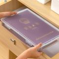 Childrenworld File Storage Box with Lid Large Capacity A4 File Organizer Transparent Dust-proof Container for Home Office Supplies Stationery Jewelry Certificates Portable Multifunctional Plastic Box Dust-proof. 
