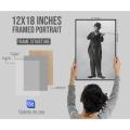 Charlie Chaplin 12x18 Inches Framed Portrait. 