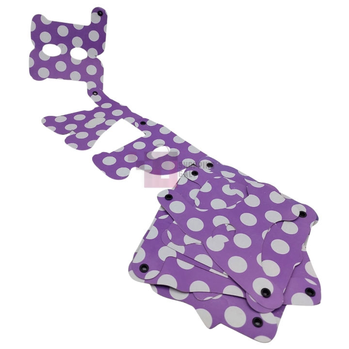 Purple Polka Dot Happy Birthday Banner - 60 inch - Purple Themed Party - Purple - Unisex - Pack of 1