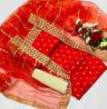 Wedding Dress  9mm Organza Mirror Work Dupaata Silk Boti Shirt Masoori Trouser. 