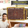 Big Goal 15 Lac Savings Challenge I Save 1.5 Million Rupees Easily I Financial Budget Planner Tracker Box I Saving Box I Saving Money Box I Saving Box For Money I Money Saving Box I Money Box I Saving Money Box With Lock I Mister Traders 15 Lac Saving Box. 
