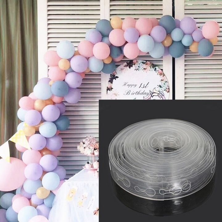 Balloon Decorating Strip Connect Chain DIY Balloon Arch Strip Tape Plastic 5M