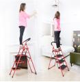 4 Steps Anti-Skid Iron Ladder Dormitory Stepladders Courtyard Repair Ladder Family Ladder Stool/Pedal. 