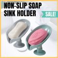 Multi-color V Shape Drain Soap Holder, Hanging Soap Box, Self Adhesive, Counter top Soap Drainer Tray, Plastic, Wall Hanging Soap Dish, for Bathroom Kitchen- In Random Color bathroom gadgets By MZ Traders. 