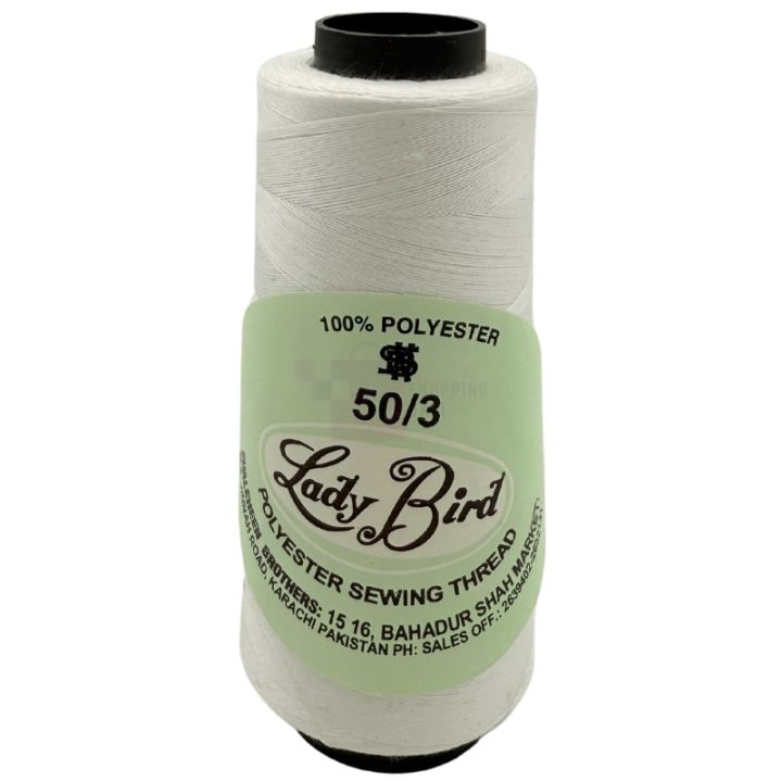 Polyester Sewing Thread - 50/3 - White Color