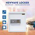 Digital Security Safe Locker NW-15 White Secure Cash, Jewelry, Id Documents Size; D 13.5" W 15" H 16”. 