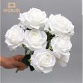 Beautiful Artificial White Rose Bunch, White Rose Flowers Décor Home, Office. Garden Ornaments Decorative for wedding party Events. 