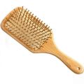 100% Bamboo Hair Brush, Square Brushes for Hair - (Large Size Brush), Wood Hair Brush, Large Square Paddle Brush Wood Massage Brush with Wood Bristles, Soft Paddle Styling Brush, Wood Brush, Male Organic Brush,Hairbrush for Women |  Hair Accessories. 