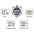 YS Digital Stopwatch Timer Metal Stop Watch with Backlight, 2 Lap Stopwatch Timer for Sports Competition. 