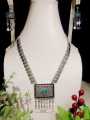 Silver Long Mala Set with Dangling Coins – Ethnic Traditional Jewelry. 