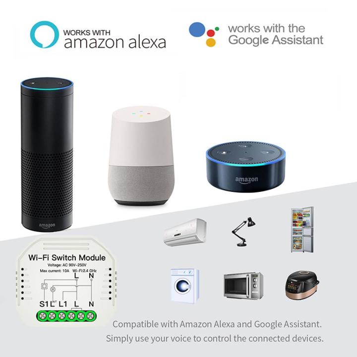 Hidden Smart Switch Smart Life Wifi Smart Switch With Removable Guide Rail Smart Wifi Switch Module With Rail Bracket Work With Alexa Google Home