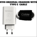 Vivo Original Charger With 6 Ampere Type C cable Compatible For Vivo And Other Android which  supports type c cable. 