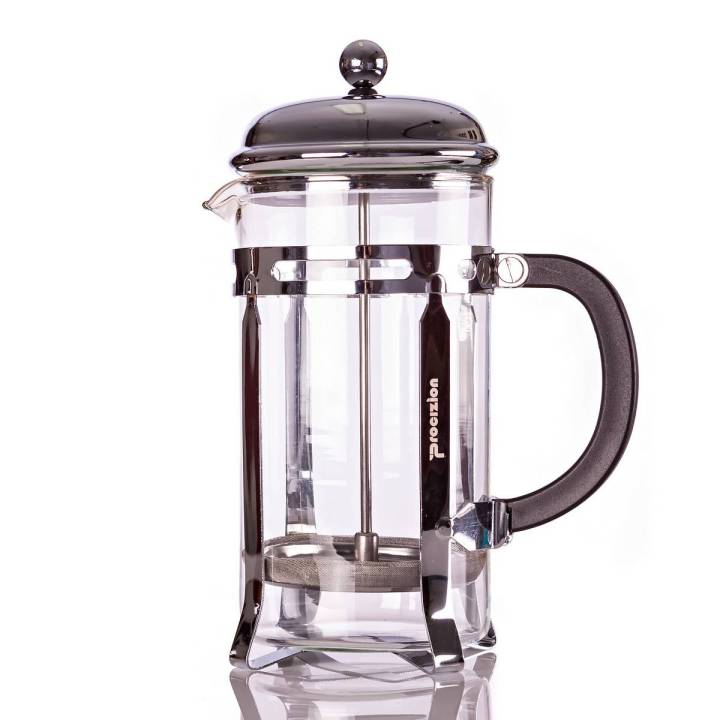 Portable Stainless Steel Heat Resistant Glass French Press Coffee Maker TeaPot  20 oz (600 ml) Espresso and Tea Maker