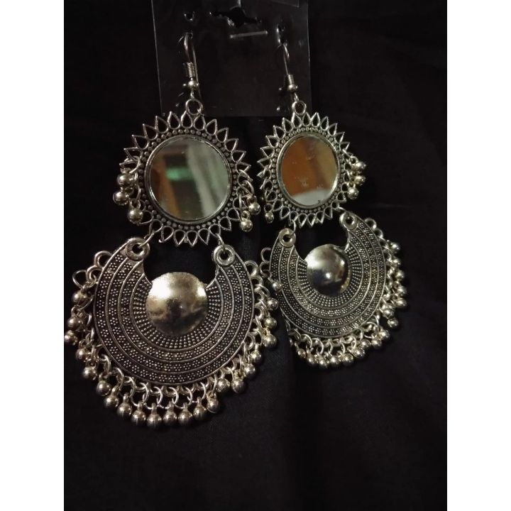 Antique mirror jhumkay