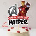 Ironman Theme PERSONALISED Digital Avengers Cake toppers for Birthday Party Celebration & Perfect Birthday Gift. 