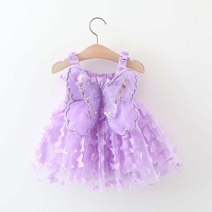 Summer%20Butterfly%20Wings%20Baby%20Dresses%20New%20Solid%20Color%20Baby%20Girl%20Sling%20Dress%20Korean%20Style%20Fashion%20Girls%20Children'S%20Clothing%20(0-3%20Years)%20-%20Image%204