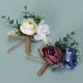 Boutonniere Corsage No Watering Colorful Rose Buttonhole Flower Decor. 
