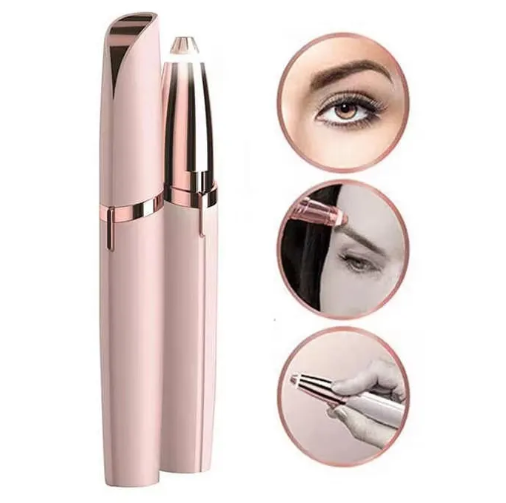 Cell-Operated Eyebrow Trimmer - Portable Precision Eyebrow Shaper | Battery-Powered Eyebrow Hair Remover for Women | Compact, Lightweight & Travel-Friendly Grooming Tool | Pain-Free Electric Facial Hair Trimmer for Smooth and Gentle Eyebrow Shaping