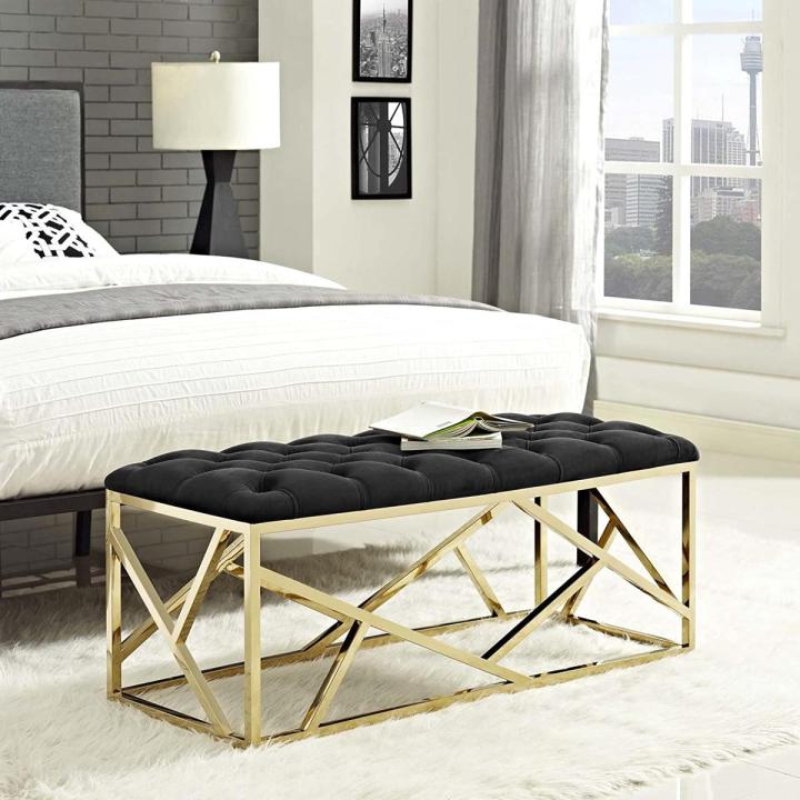 Drop Line Bench / Bench / Tufted Backless Bench / Tufted Bench ...