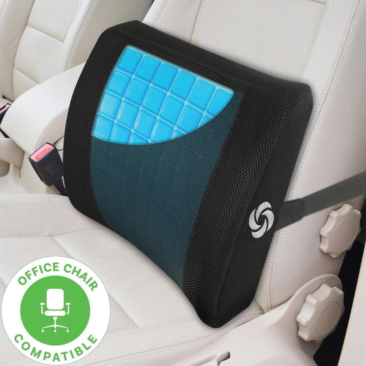 Best Quality Cooling Gel Lumbar Support Cushion Back Rest Lumbar Support Seat Cushion with Memory Foam Cooling Gel