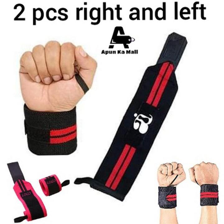 Wrist Wrap Weightlifting Wrist Wraps Gym Wrist Wraps Wrist Grips Hand Wrap for Workout Fitness Training Fist Strap Flexible Stretchable Good Quality Product Adjustable Good Elastic (1 Pair)