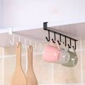 Mug Hooks Under Cabinet Hanging Holder for Mugs, Coffee Cups and Kitchen Utensils Multifunction Nail Free Hook Mug Holder Under Shelf Mug Hooks Rack Hanger Coffee Cup Holder for Kitchen. 