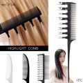 2 Style Professional Hair Dyeing Highlight Hair Brush Double-Sided Hook Rat Tail Comb ber Hairdressing Comb Hair Styling Tool- Type 805. 