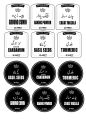 "12 Pcs" Spice Sticker Kitchen Label Sticker Waterproof Storage Jars Stickers Vinyl Jar stickers (6) Front Stickers & (6) Top Lid. 
