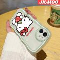 JIUMOO For VIVO Y30 vivo Y30i vivo Y50 Case Cartoon Hello Kitty Colorful Lovely Cream Wave Border Soft Clear Shockproof Phone Cases. 