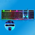 G21B USB Wired 104 Keys Keyboard & Mouse Set Rainbow-Color Backlight for Laptop Computer PC. 
