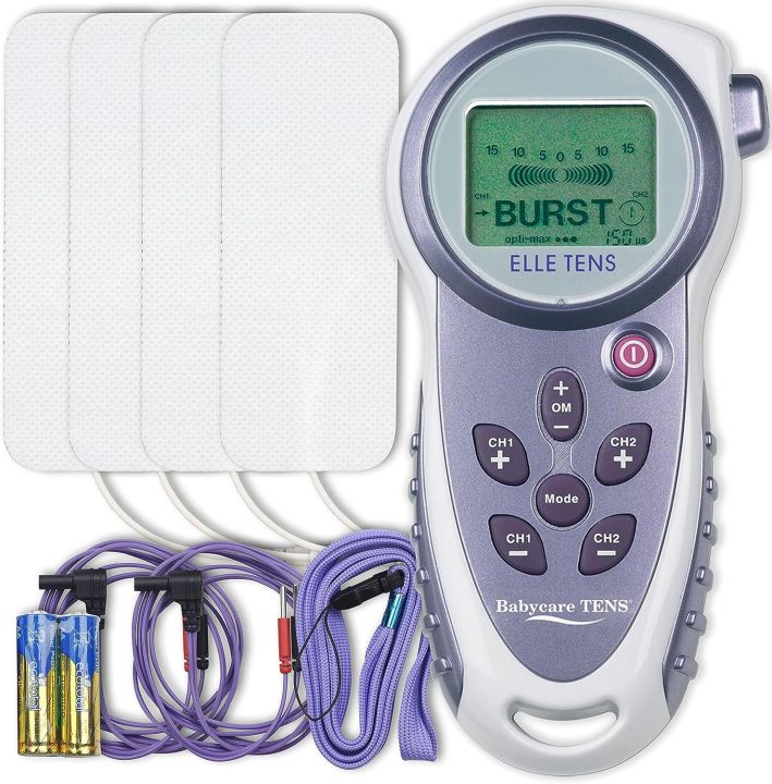 Babycare Elle TENS pain relief for labour and beyond, Optimax technology, Can Treat post Natal pain multi-award-winning Labour TENS machine  Easy to Use Pre set Modes ,