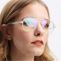 Fashion Personality PC Oval Optical Glasses For Women Men Retro Clear Mirror Eyeglasses Computer Transparent Frame. 