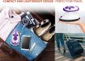Travel Iron Quilting Mini Steam Craft Iron with Ceramic Soleplate | Small Compact Travel Steamer - Perfect for Travel, Quilting & Sewing - Purple/White. 