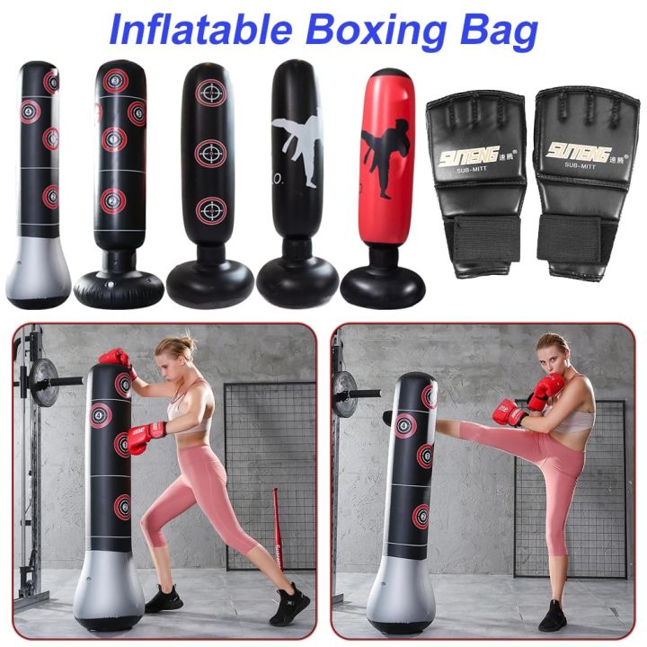 Inflatable Boxing Bag Training Pressure Relief Exercise Water Base Punching Standing Sandbag