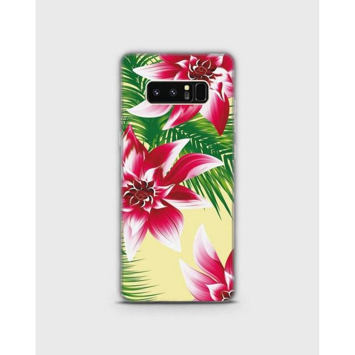Samsung Note 8 Cover In Hybrid Soft Case Cover Tpu  Pink Flower- 1Cover2090