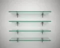 4-Tier Bathroom Wall Mounted Glass Shelf rating. 