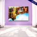 Elegant Building Reflection Canvas Painting | Wall Art for Stylish Home Decor Available in Multiple Sizes | Gift City. 