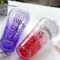 Ice crushed water bottle. 