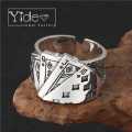 Hot Selling Retro Poker Championship Ring For Men And Women Opening Flush Gambling Card Ring. 