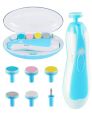 6 in 1 Baby Nail Trimmer Portable Electric Baby Manicure Pedicure Nail Clippers Infant Newborn Baby Nail Cutter with LED Light Suitable for Newborns, Adults or Toddlers. 