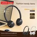 Original Lenovo TC3307 Wireless Headset bluetooth Earphone 40mm Large Diaphragm AAC Audio 30H Playback AUX Wired Foldable Headphones Light Weight. 