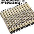 Micro Fineliner Drawing Art Pens Neelde Drawing Manga Pen Brush Art Markers Waterproof Fineliner Sketching Pen Stationery. 