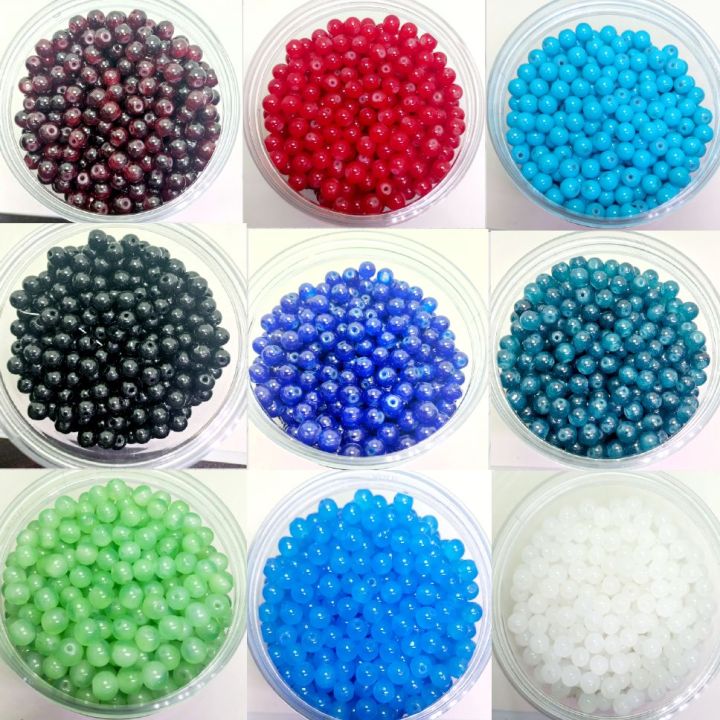 Pack of 30pcs, Round Glass Beads, about 8mm, DIY Art & Craft.