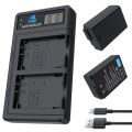HOMESUIT EN-EL25 Battery 2-Pack 1600mAh with big LCD USB Dual Charger Compatible with Nikon Z30 Z50 ZFC Camera 4241 EN-EL25 Battery MH-32 Charger. 