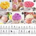 Cakeware 12 Piece Cake Decorating Set Frosting Icing Piping Bag Tips With Steel Nozzles. 