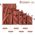 Drawstring Velvet bags Luxurious Single side Velvet Jewelry pouches Jewelry Flocking Drawstring pouches for Wedding favors Jewelry storage Party decorations Bridal shower gifts Travel accessories. 