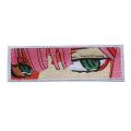 Full Embroidery Anime Patch Two-dimensional Girl Eyes Half Face Personality Armband Tactical Bag Sticker Custom Patch. 