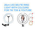 26CM LED STUDIO CAMERA RING LIGHT PHOTOGRAPHY WITH MOBILE HOLDER/Ring Light/ Ring Light With Mobile Holder/Best Match/Ring Light with Stand/ Triport/Aipot/Tripot/Ring Light/ring light with stand/20cm Ring light/ Ring Light with Stand. 