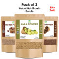 Pack of 3 Amla Reetha Shikakai Powder. 