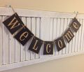 WELCOME Black Banner. 
